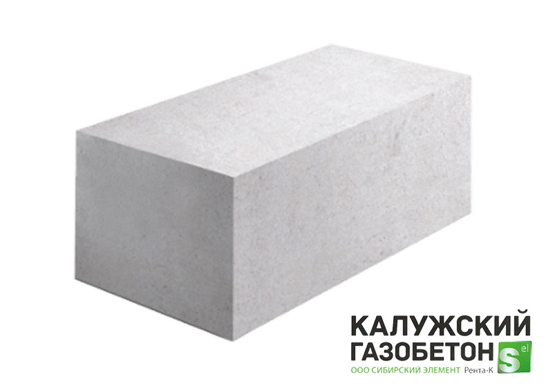 Газобетонный блок стеновой Калужский D600 625х300х250 B5.0